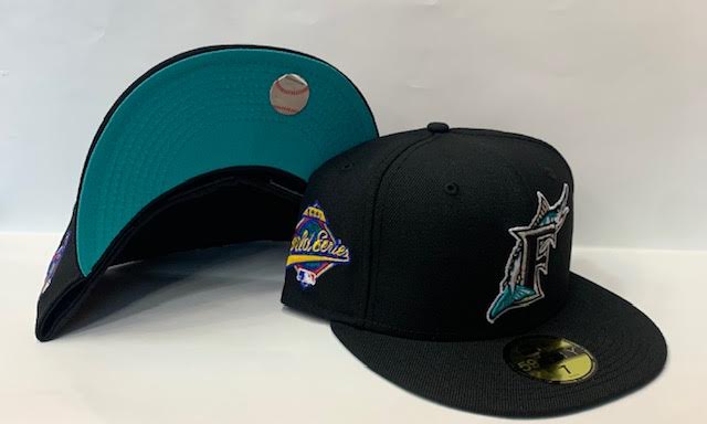 New Era Florida Marlins Fitted Grey Bottom Black Teal (1997