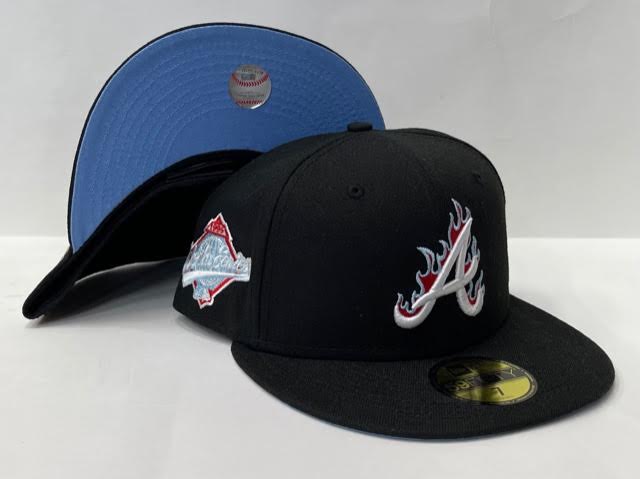 Atlanta Braves New Era Logo White 59FIFTY Fitted Hat - Sky Blue