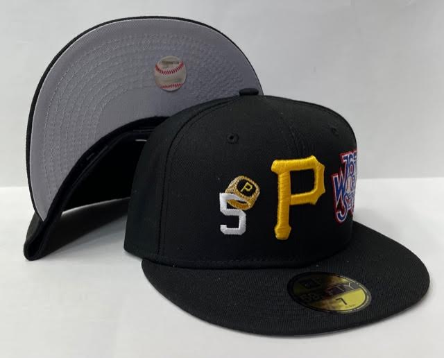 Pittsburgh Pirates City Patch Black Grey 59Fifty Fitted Hat by MLB