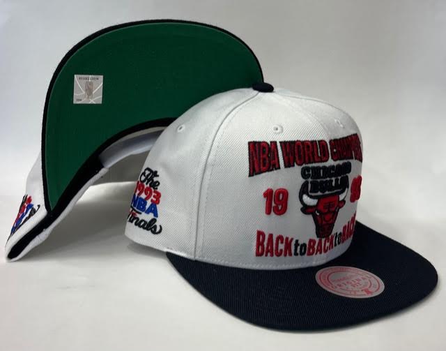 Chicago Bulls Mitchell & Ness 1993 NBA Finals Back To 93 Snapback Hat -  White/Black