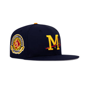 New Era Milwaukee Braves Fitted Grey Bottom 