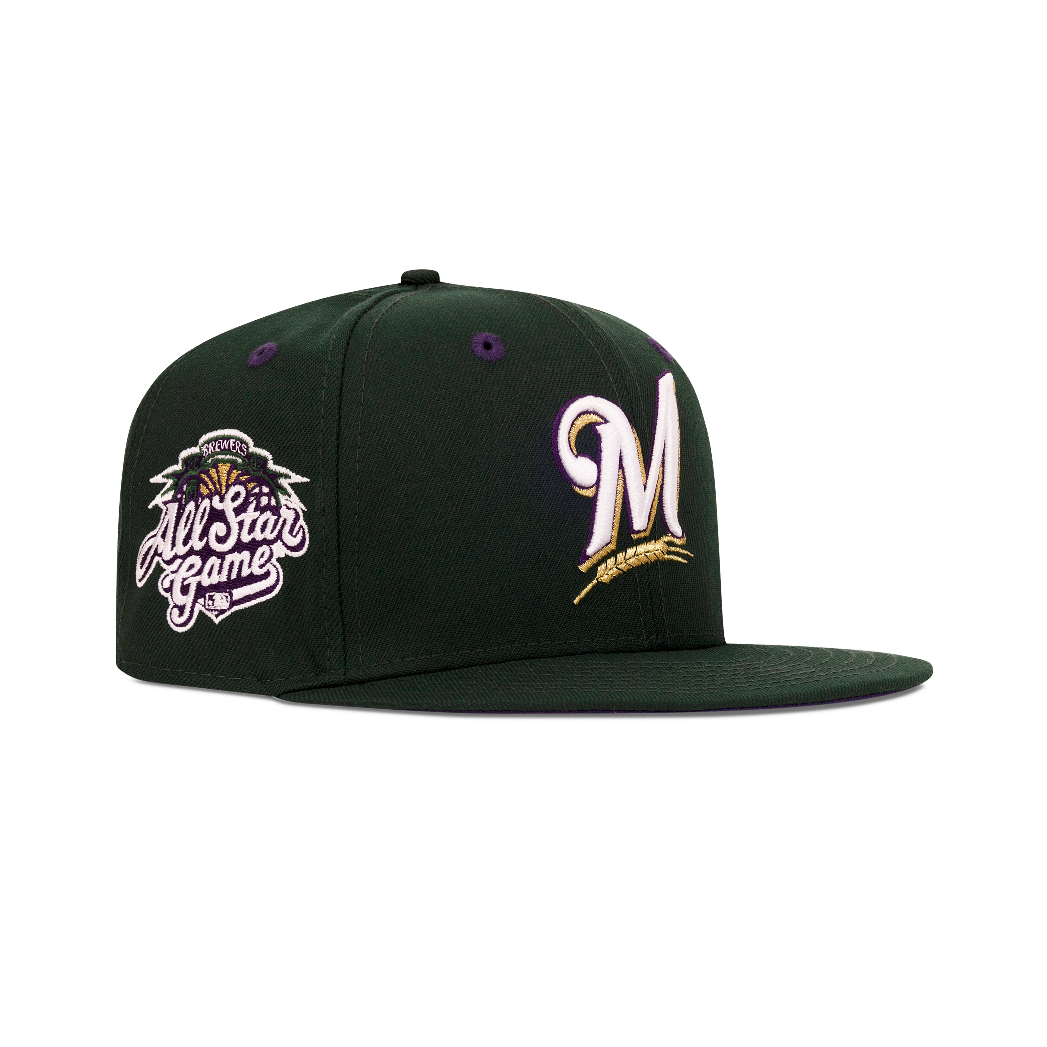 New Era Milwaukee Brewers Fitted Purple Bottom 