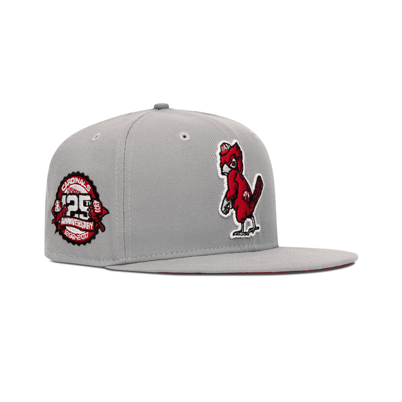 Red St. Louis Cardinals City Patch Gray Bottom New Era 59FIFTY Fitted 7 7/8