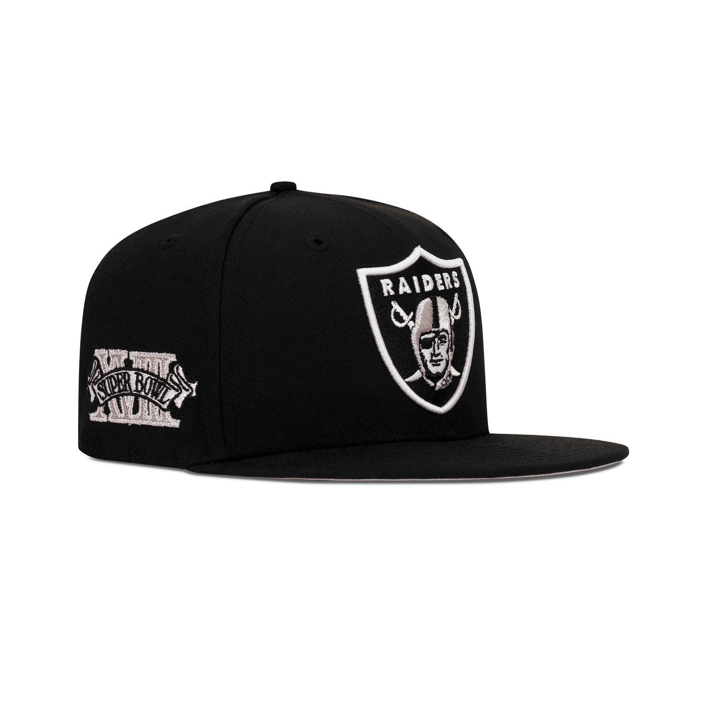 Oakland Raiders SUPER BOWL PATCHES Black Knit Beanie Hat