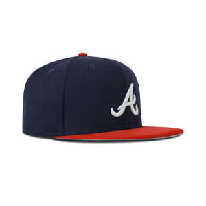 New Era Atlanta Braves Fitted Grey Bottom 