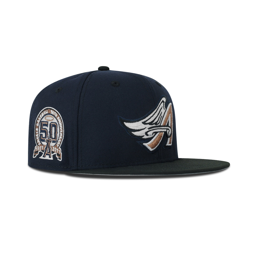 New Era L.A. Anaheim Angels Fitted Grey Bottom "Navy Copper" (50th Anniversary Embroidery)
