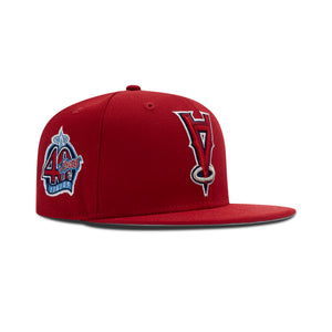 New Era L.A. Anaheim Angels Upside Down Logo Fitted Grey Bottom "Red White" (40th Season Embroidery)