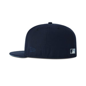 New Era L.A. Anaheim Angels Fitted Sky Bottom "Navy Sky White" (50th Anniversary Embroidery)
