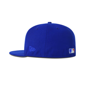 New Era L.A. Anaheim Angels Fitted Grey Bottom "Royal Red" (25th Anniversary Embroidery)