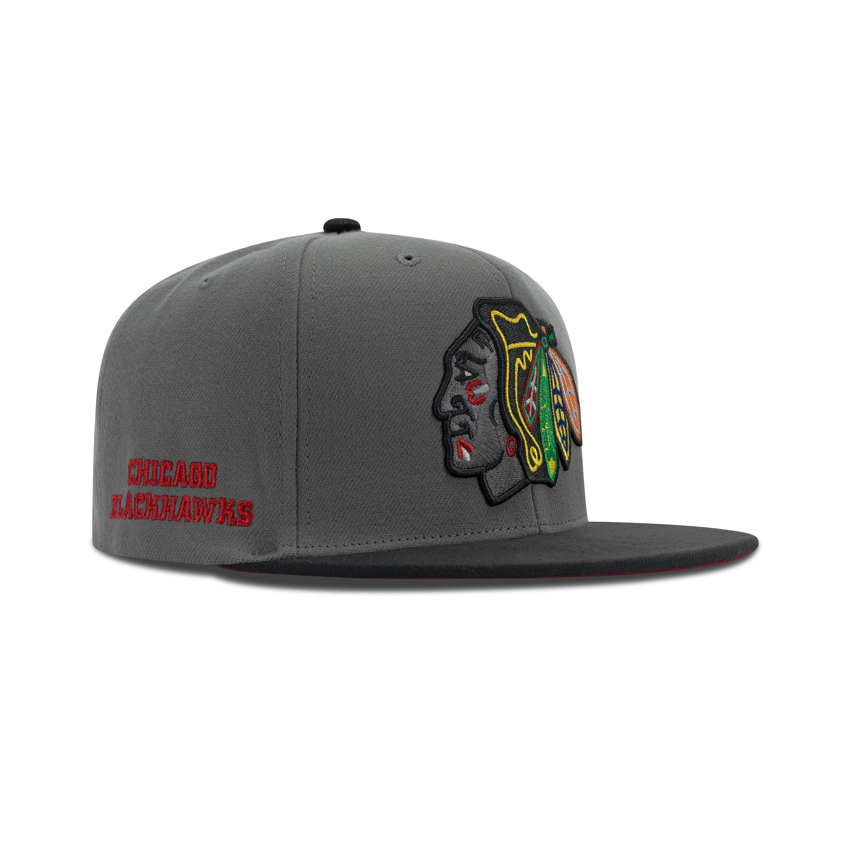 Mitchell & Ness Chicago Blackhawks Storm Front Snapback Red Bottom 