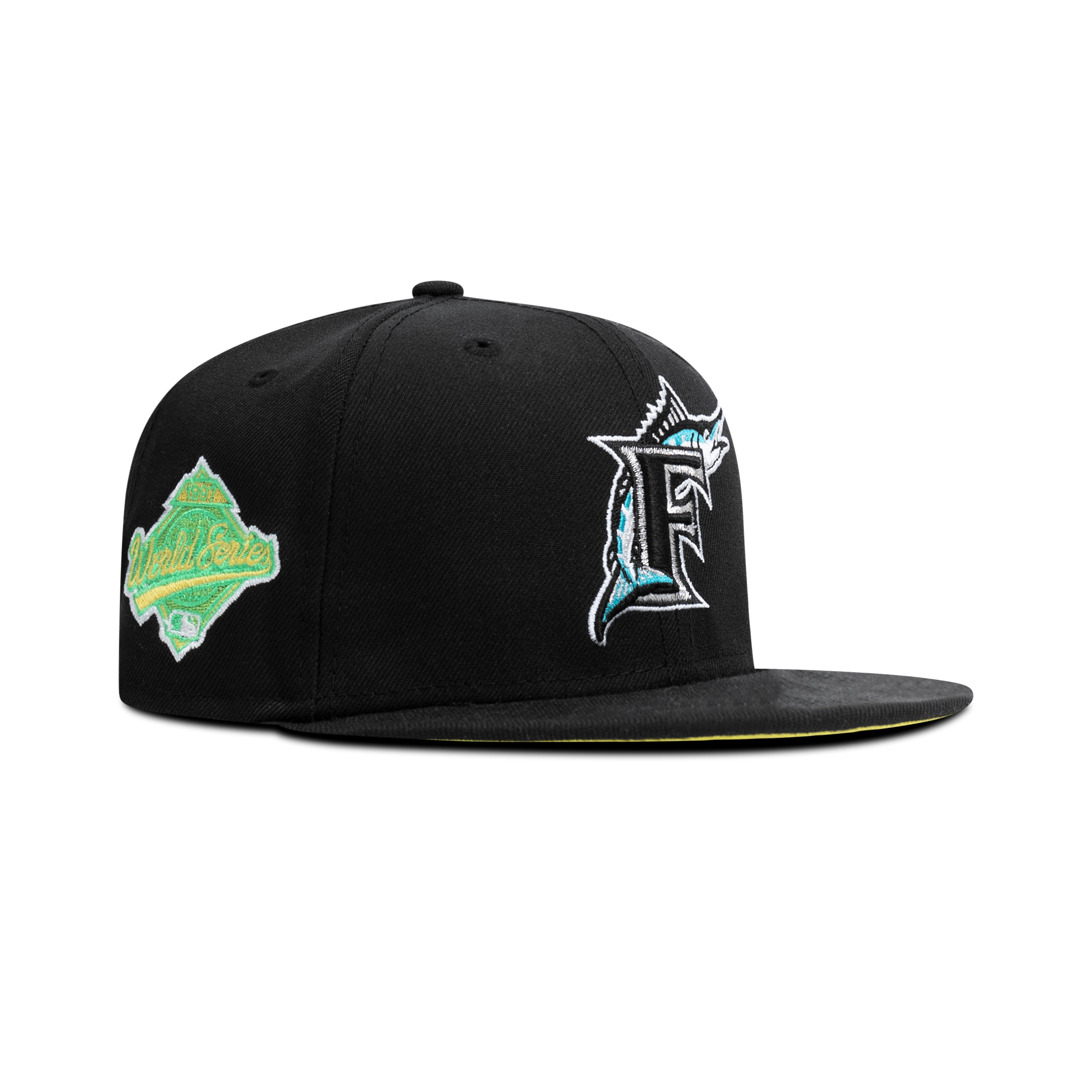 New Era Florida Marlins Fitted Yellow Bottom 