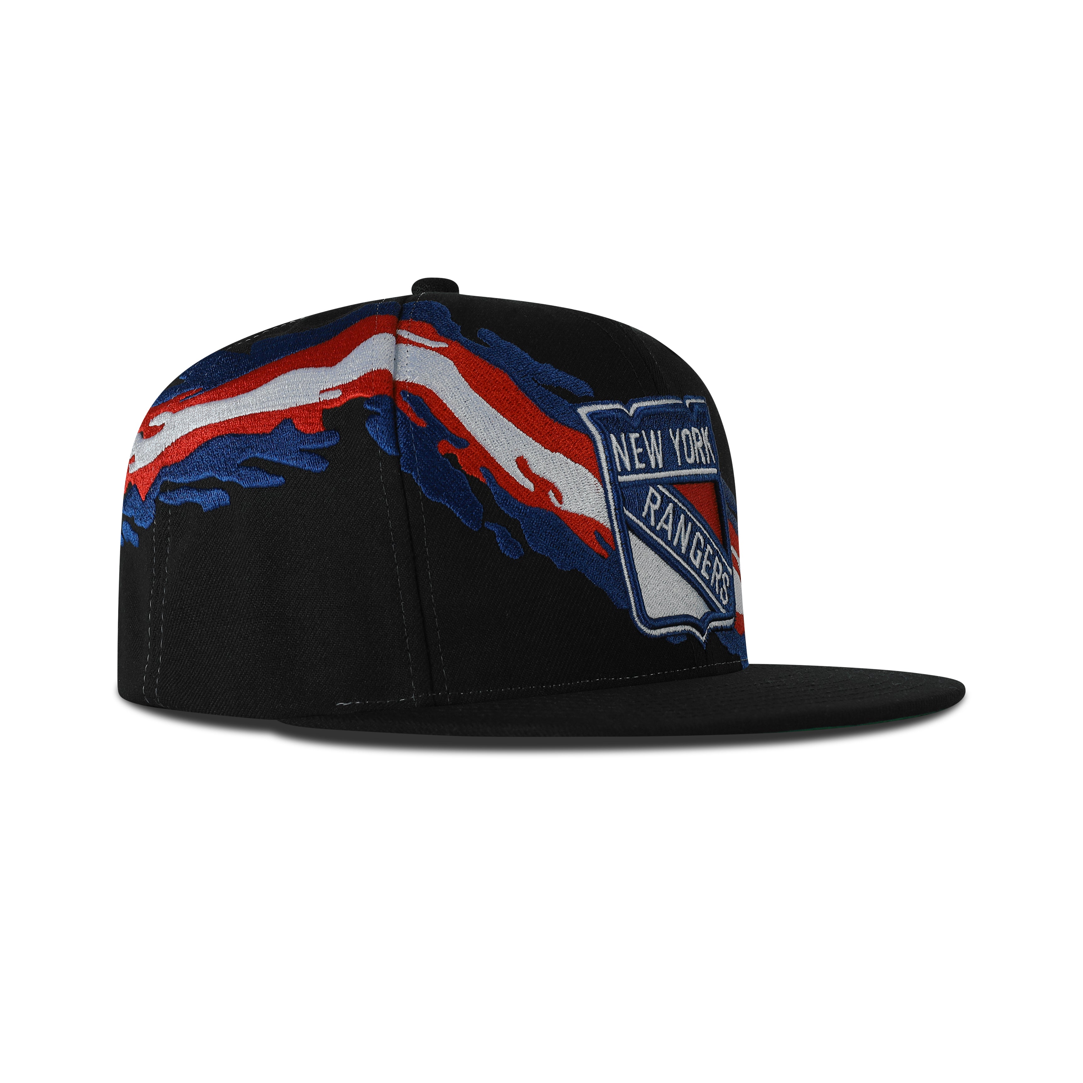 Mitchell & Ness New York Rangers Vintage Paintbrush Snapback Green Bottom 