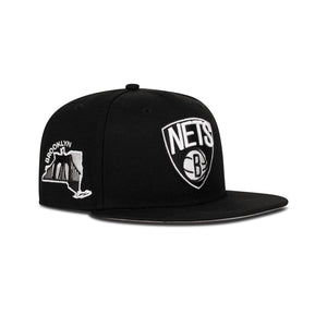 New Era  Brooklyn Nets Fitted Grey Bottom 