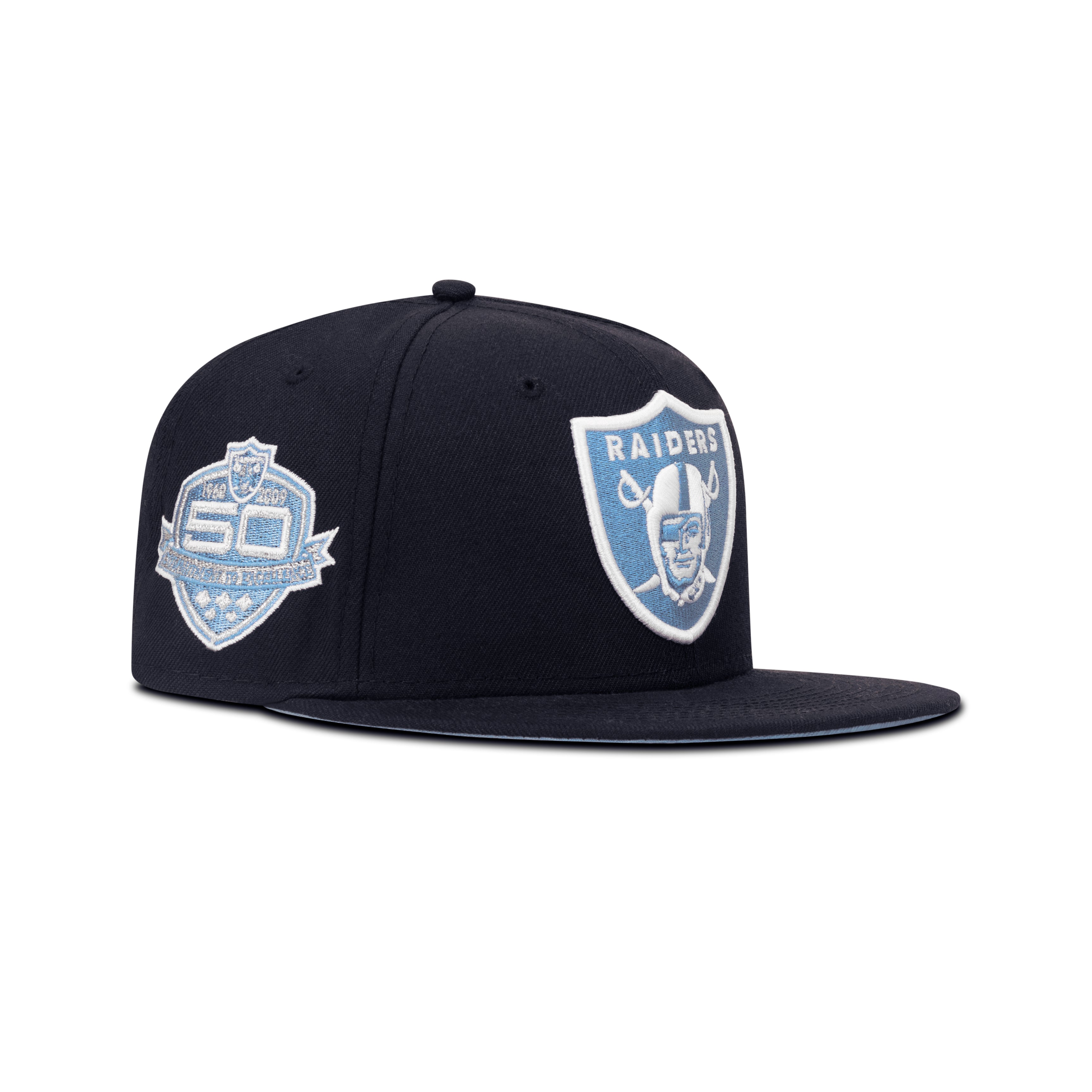 New Era Oakland Raiders Fitted Sky Blue Bottom 