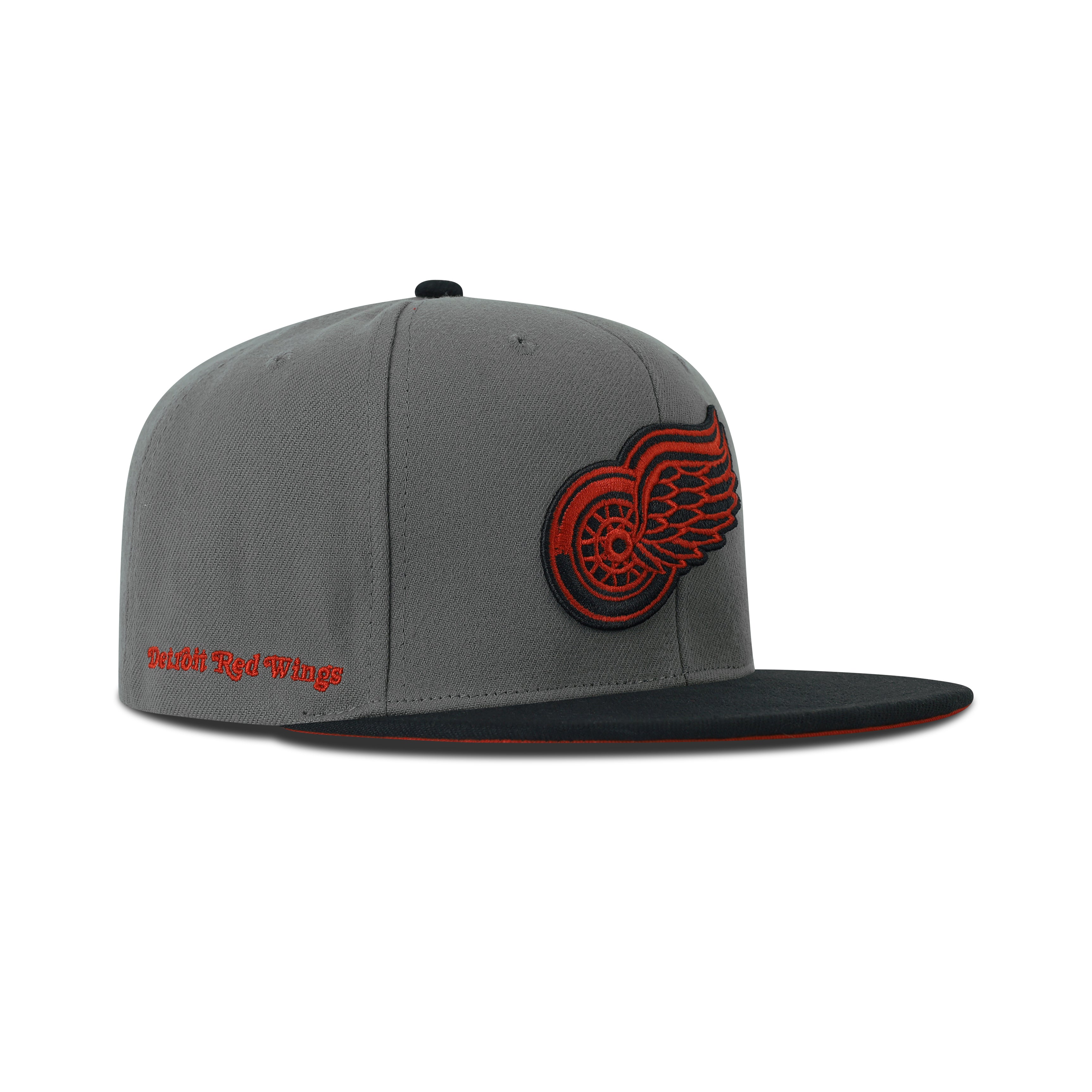 Mitchell & Ness Detroit Red Wings Storm Front Snapback Red Bottom 