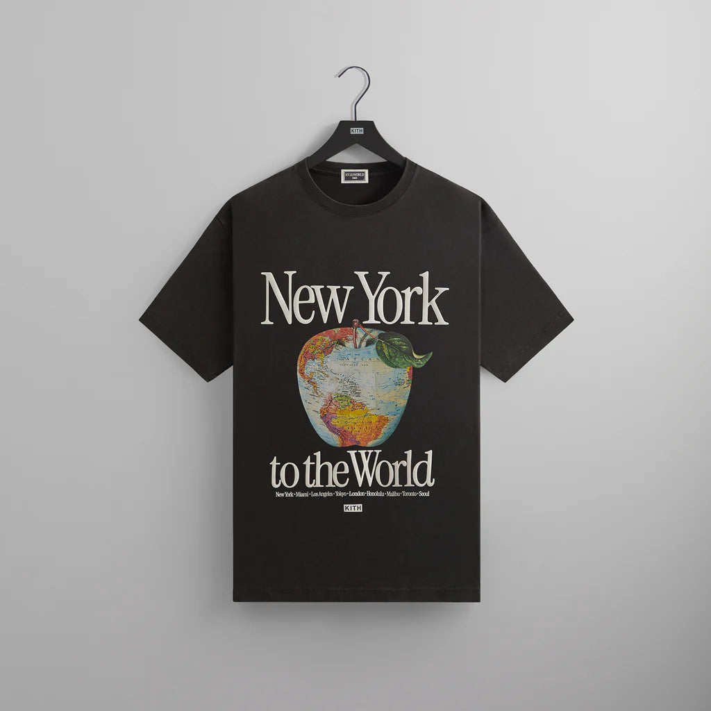 Kith NY To The World Apple Globe Vintage Tee 