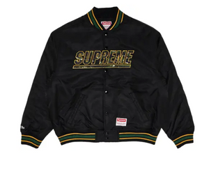 Supreme x Mitchell & Ness Camo Logo Varsity Jacket 