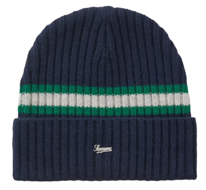 Supreme Striped Cashmere Beanie 