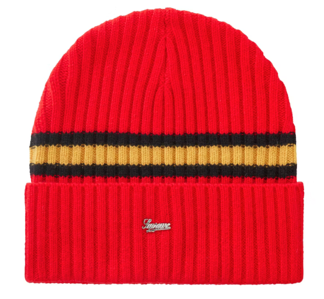 Supreme Striped Cashmere Beanie 