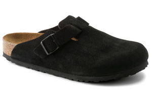 Womens Birkenstock Boston Soft Footbed Suede Leather Sandals 