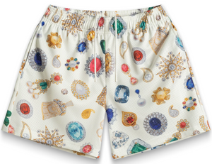 Bravest Studios White Jewel Shorts 