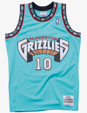 Mitchell & Ness NBA Vancouver Grizzlies Mike Bibby 1998-1999 Swingman Road Jersey "Teal"