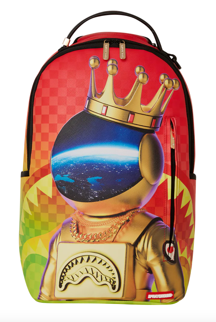 Sprayground Astromane King DLXSV Backpack "Red Blue Gold"