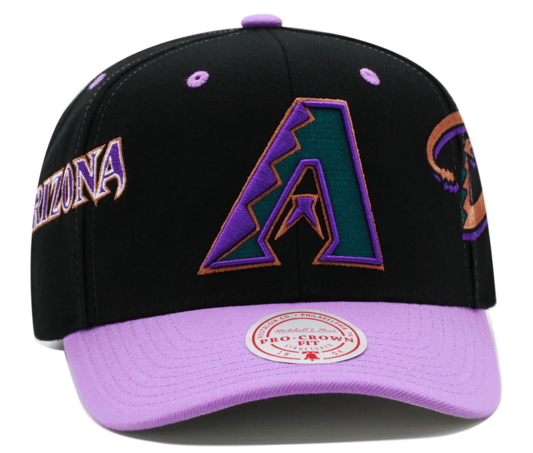 Mitchell & Ness Arizona Diamondbacks Overbite Pro Snapback Grey Bottom 