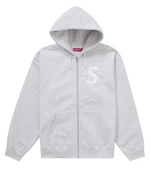 Supreme S Logo Zip Up Hooded Sweatshirt 