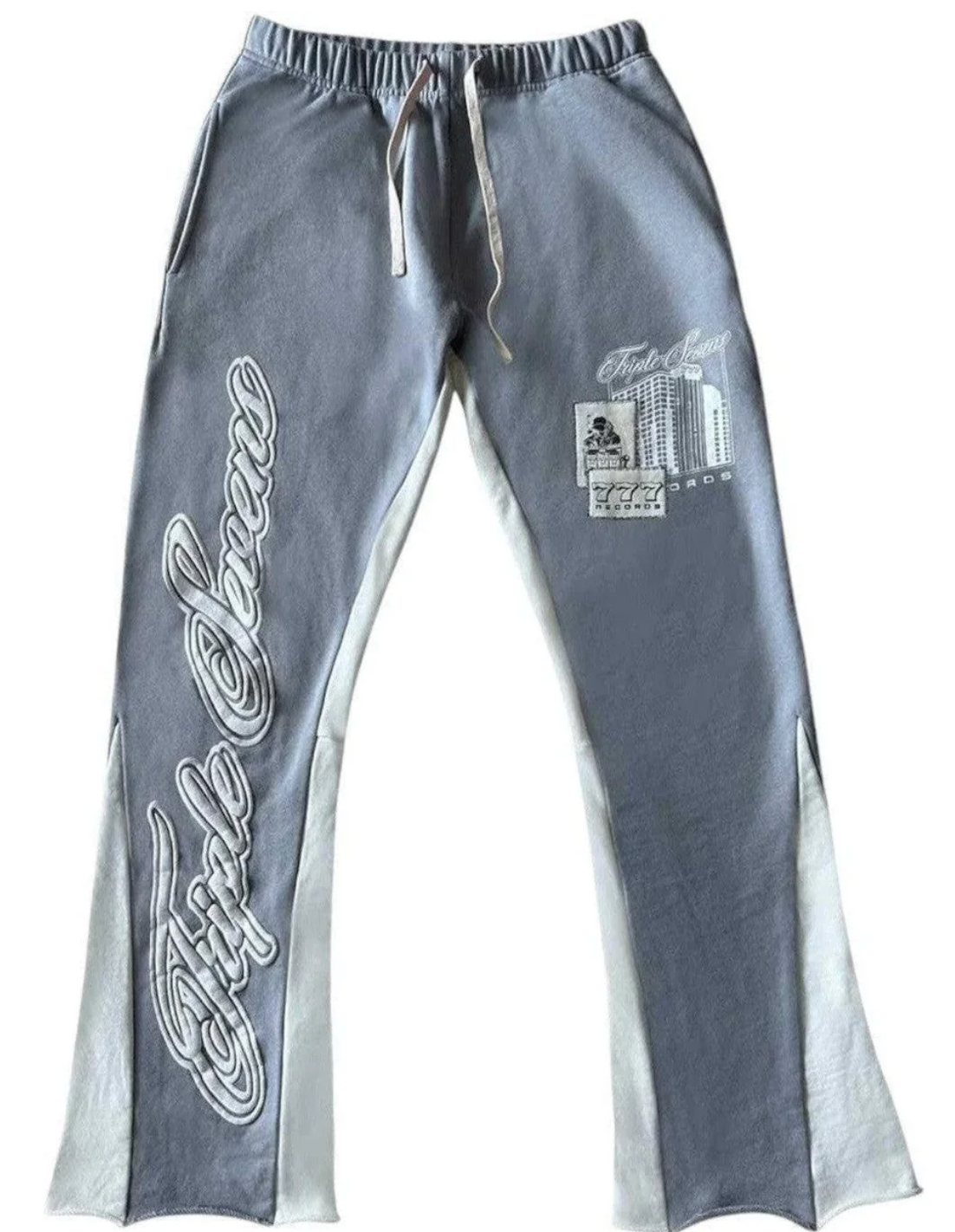 Triple Sevens Patchwork Flared Sweatpants 