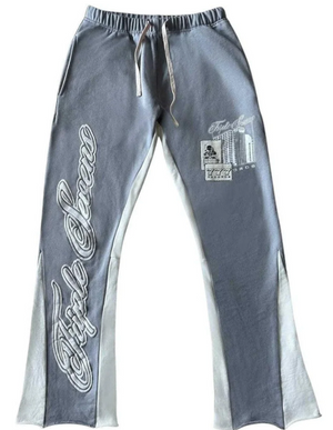 Triple Sevens Patchwork Flared Sweatpants 