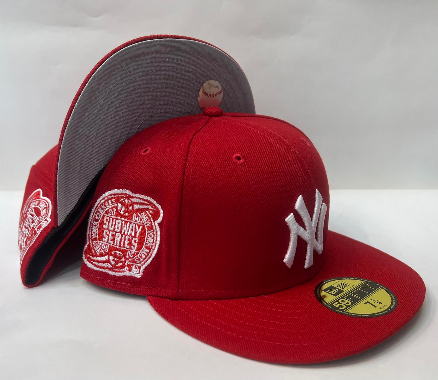 New York Yankees 2000 SS SIDE-PATCH UP Red-White Fitted Hat