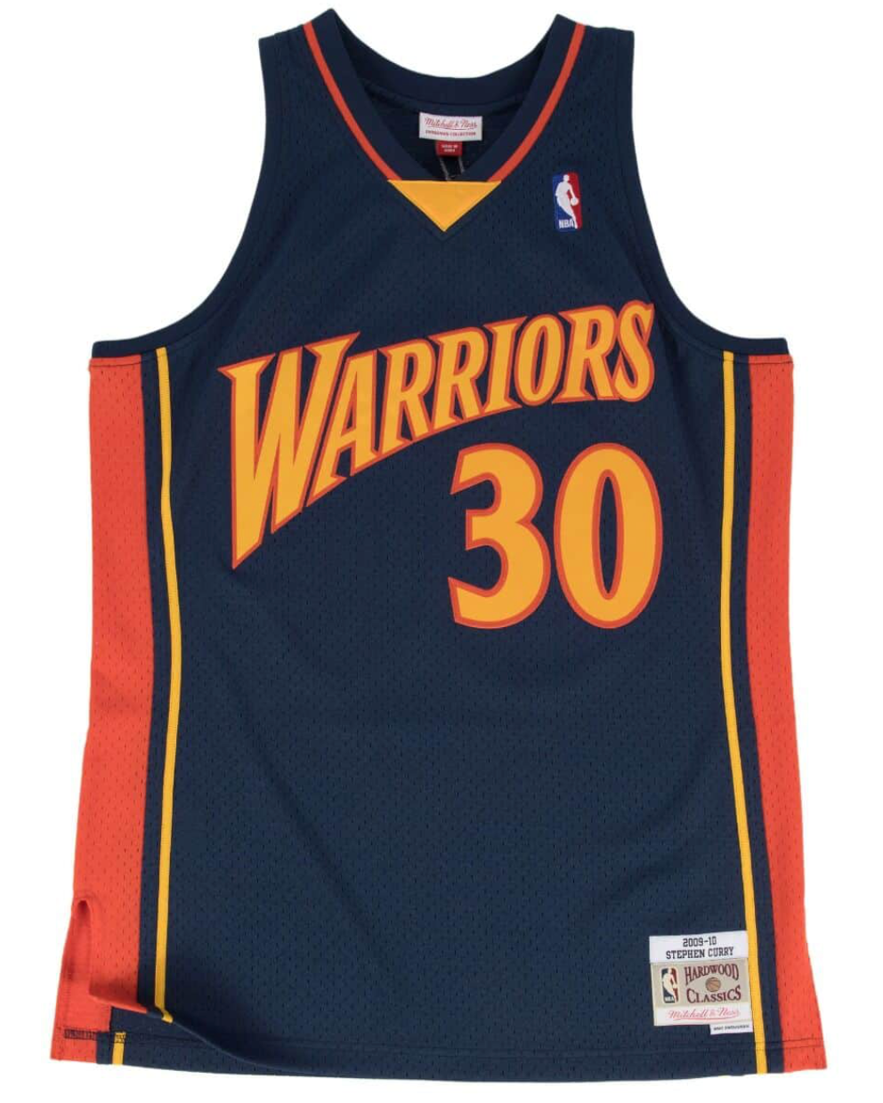 Mitchell & Ness NBA Warriors 09 Steph Curry Swingman Road Jersey 