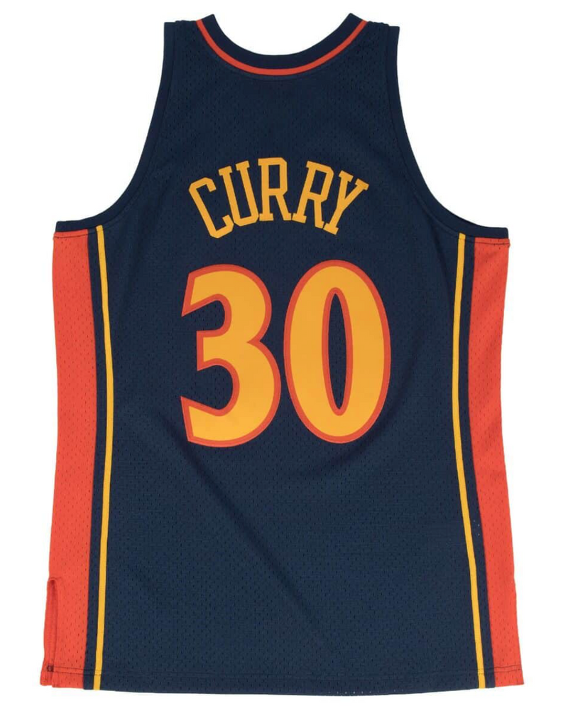 Mitchell & Ness NBA Warriors 09 Steph Curry Swingman Road Jersey 