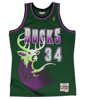 Mitchell & Ness NBA Milwaukee Bucks Ray Allen 1996 Swingman Alternate Jersey 