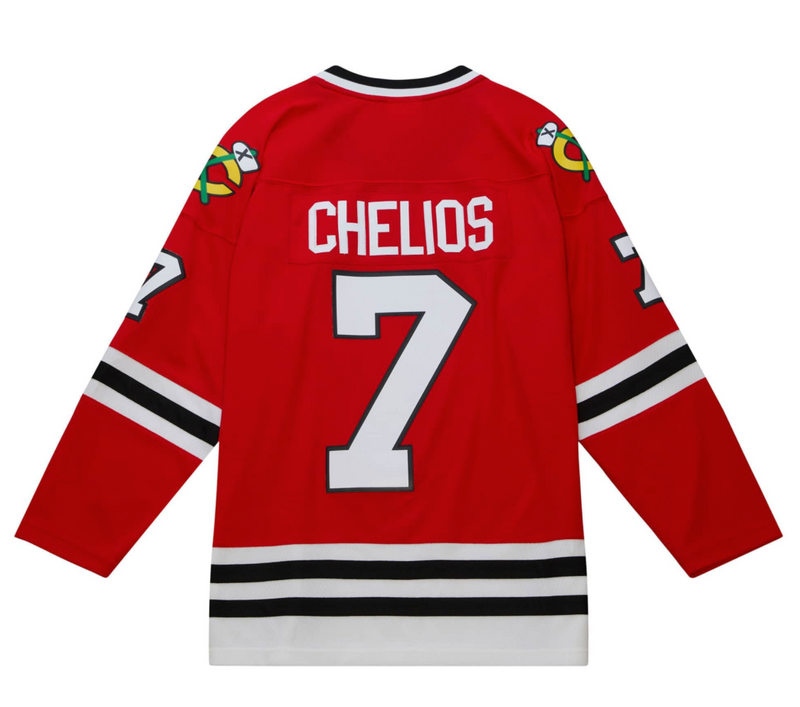 Mitchell & Ness NHL Blue Line Chris Chelios Chicago Blackhawks 1991 Jersey 